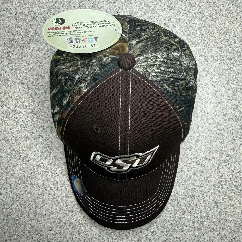 NWT Captivating Headwear OSU Oklahoma State Cowboys Mossy Oak Camo Hat